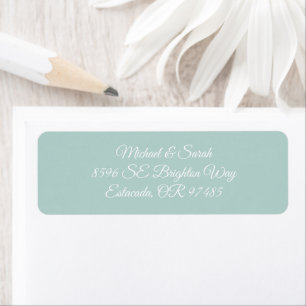 Elegant Mint Green Return Address Label