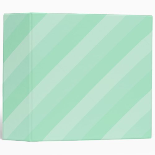 Elegant Mint Green Striped Modern Template Trendy 3 Ring Binder