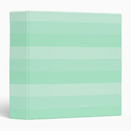 Elegant Mint Green Stripes Modern Template Trendy 3 Ring Binder