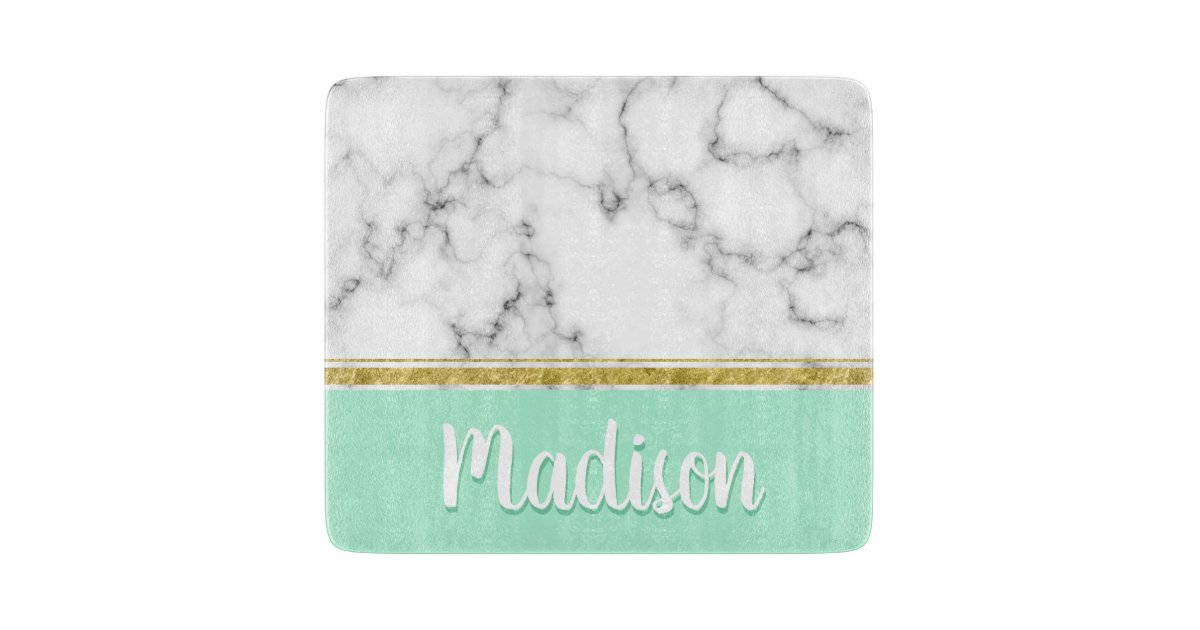 Elegant Mint Marble And Gold Custom Name Cutting Board Zazzle Com Whether on a field trip or in the classroom, simply stylish name tags provide a fun and easy way to organize. zazzle