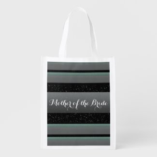 Elegant Mint, Spots, & Stripes Mother of Bride Eco Grocery Bag