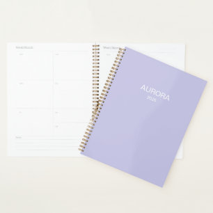 Elegant Misty Lilac Personalized Name -  Planner
