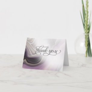 Elegant Misty Plum Marble Thank You Card