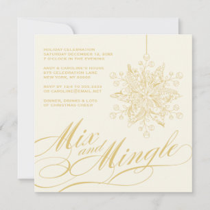 Elegant Mix & Mingle Holiday Party Invitation