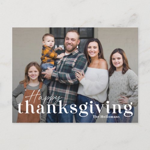 Elegant Mix Thanksgiving Photo Card Postcard