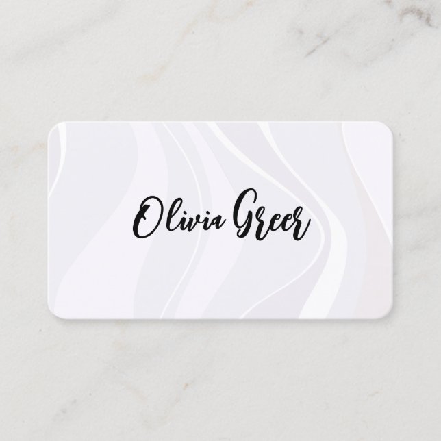 Elegant Mod Abstract Retro Waves  Business Card (Front)