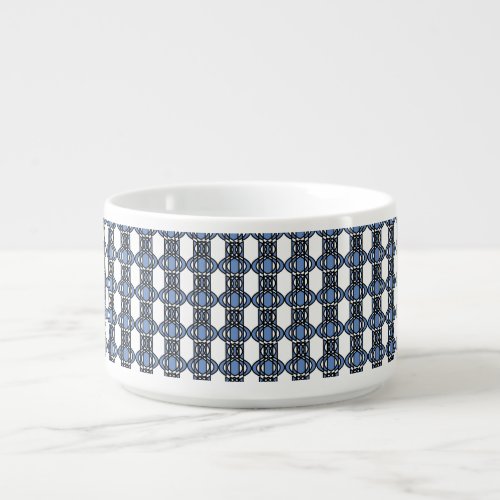 Elegant Mod Blue Abstract Scarab Pattern Bowl