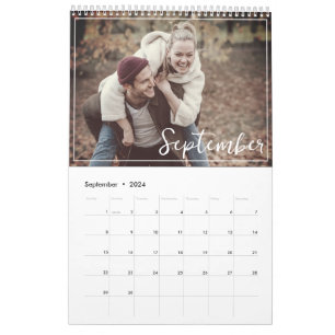 Elegant & Modern 2024 Family Custom Photo Calendar