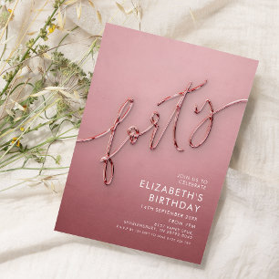 Elegant Modern 40th Birthday Invitation