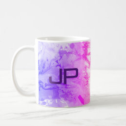 Elegant Modern Abstract Art Blue Pink Purple Yello Coffee Mug