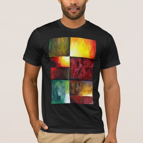 Elegant Modern Abstract Art Painting Template T_Shirt