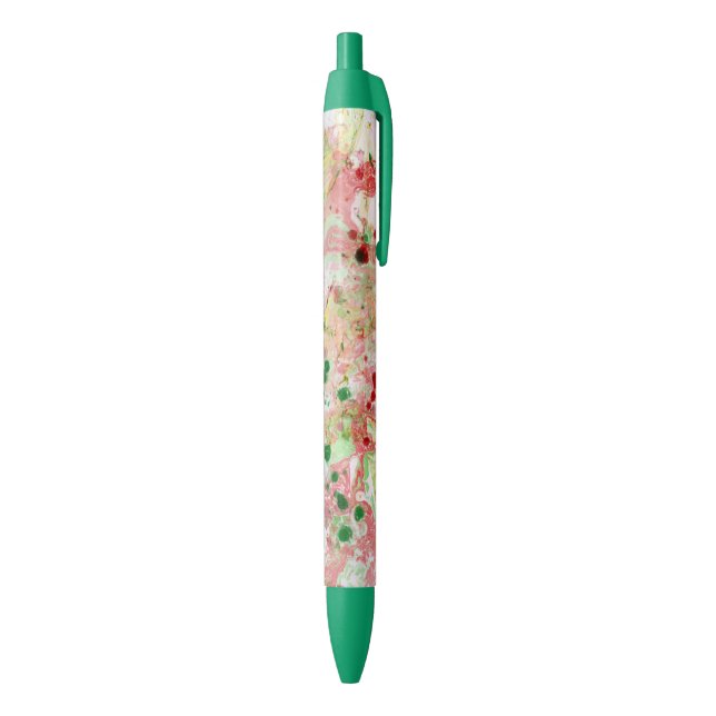 Elegant Modern Abstract Art Template Pink Yellow Pen (Bottom (Vertical))
