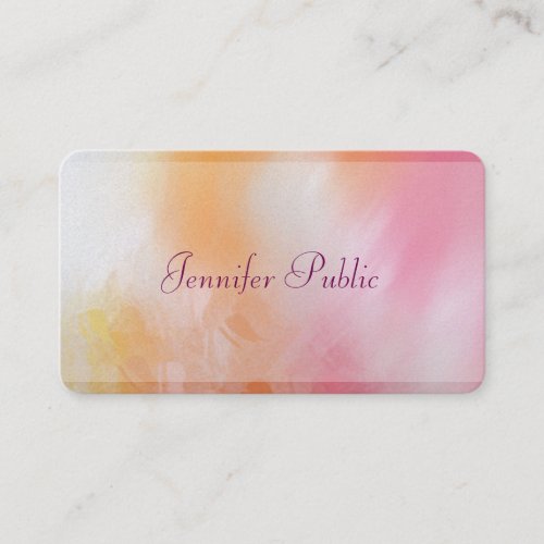 Elegant Modern Abstract Art Trendy Colorful Luxury Business Card