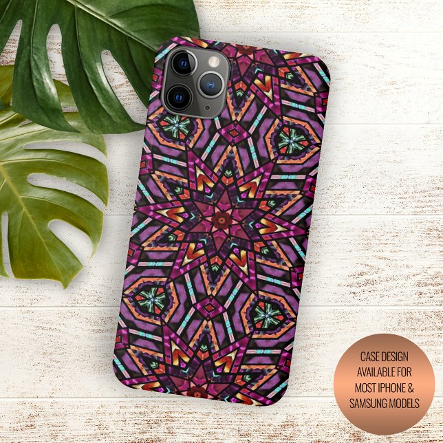 Elegant Modern Abstract Bohemian Mandala Art Case-Mate iPhone Case (Creator Uploaded)
