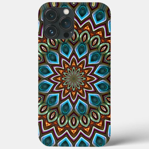 Elegant Modern Abstract Bohemian Mandala Art iPhone 13 Pro Max Case