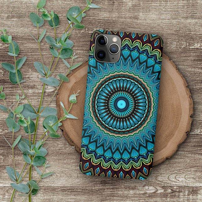 Elegant Modern Abstract Bohemian Mandala Art iPhone Case (Creator Uploaded)