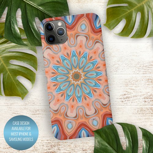 Elegant Modern Abstract Bohemian Mandala Art iPhone 11Pro Max Case