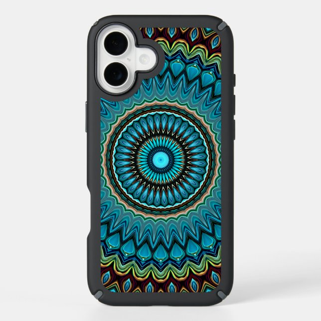 Elegant Modern Abstract Bohemian Mandala Art Speck iPhone Case (Front)