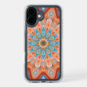 Elegant Modern Abstract Bohemian Mandala Art iPhone 16 Plus Case