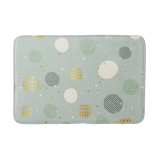 Elegant Modern Abstract Christmas Pattern Bathroom Mat (Front)