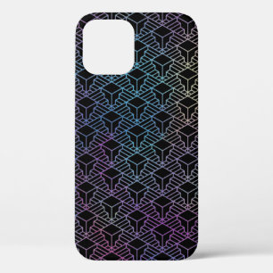 Elegant Modern Abstract Colorful Art Deco Pattern iPhone 12 Pro Case