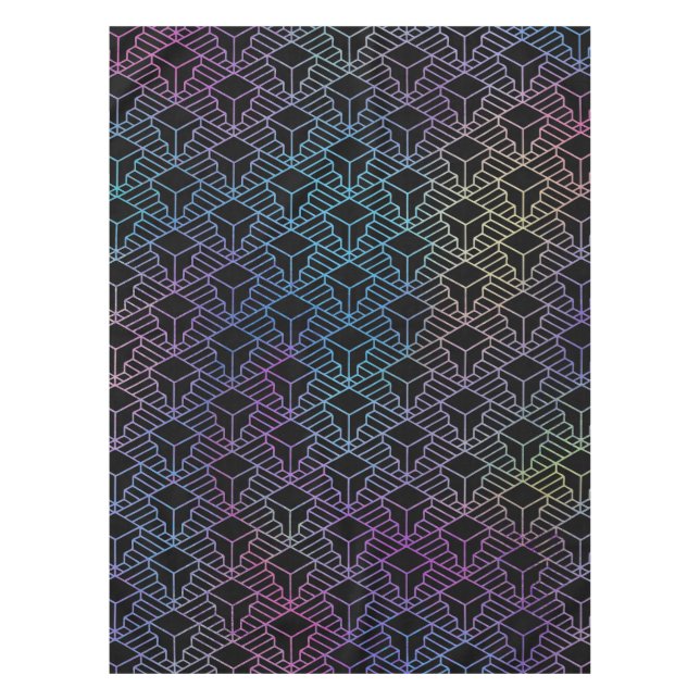 Elegant Modern Abstract Colorful Art Deco Pattern Tablecloth (Front)