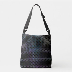 Elegant Modern Abstract Colorful Basket Pattern Crossbody Bag