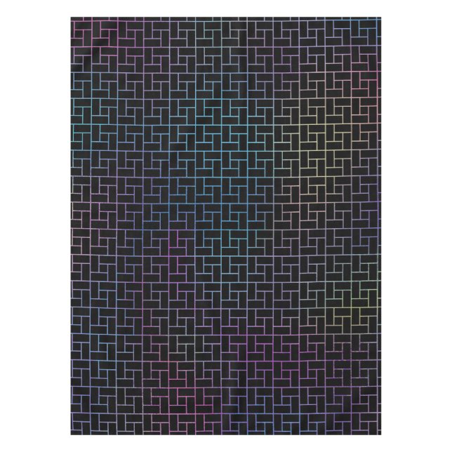 Elegant Modern Abstract Colorful Basket Pattern | Tablecloth (Front)