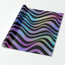 Elegant Modern Abstract Colorful Glitter Waves |