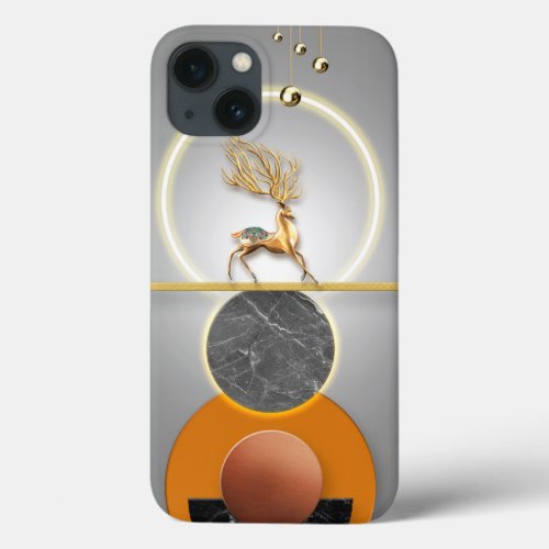 Elegant Modern Abstract Deer Stylish Luxury iPhone 13 Case