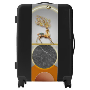Elegant Modern Abstract Deer Stylish Luxury Luggage