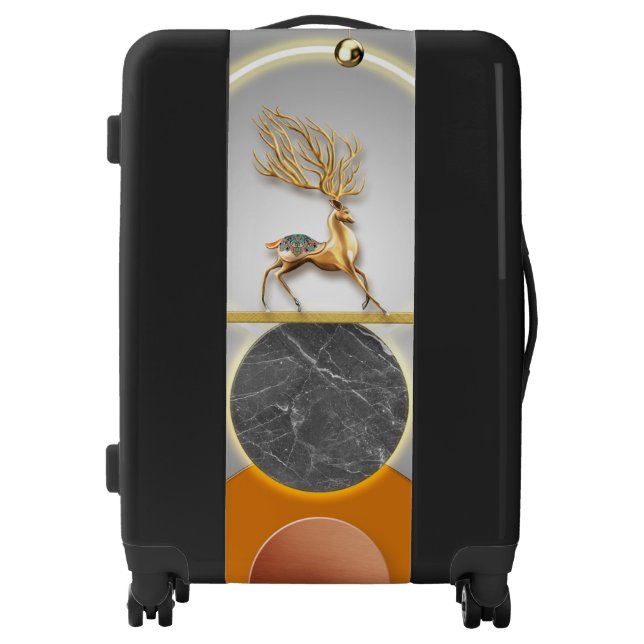 Elegant Modern Abstract Deer Stylish Luxury Luggage (Front)