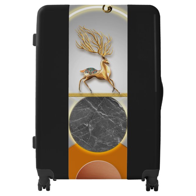 Elegant Modern Abstract Deer Stylish Luxury Luggage (Front)