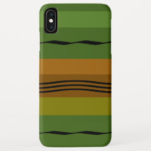 Elegant Modern Abstract Geometric art in green iPhone XS Max Case