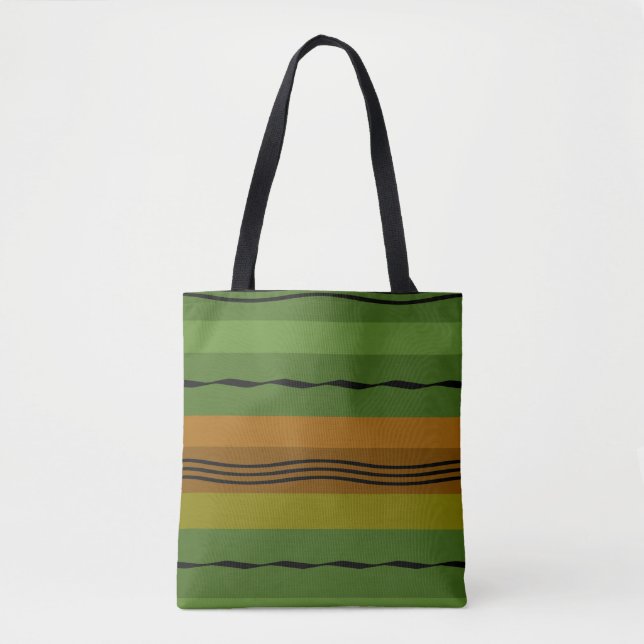 Elegant Modern Abstract Geometric art in green Tote Bag (Front)
