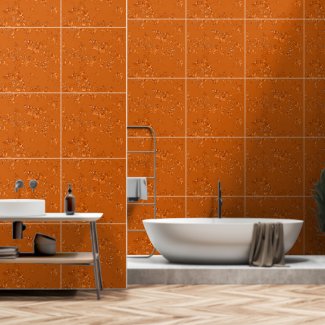 Elegant Modern Abstract Rusty Orange Peach Tiles
