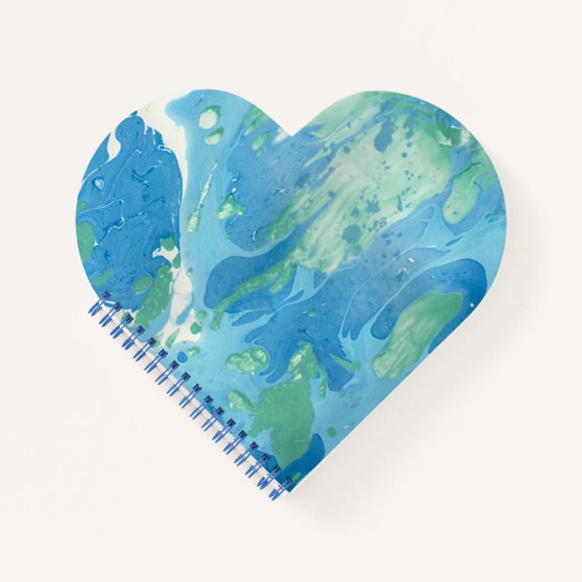 Elegant Modern Abstract Template Blue Green Notebook (Front)
