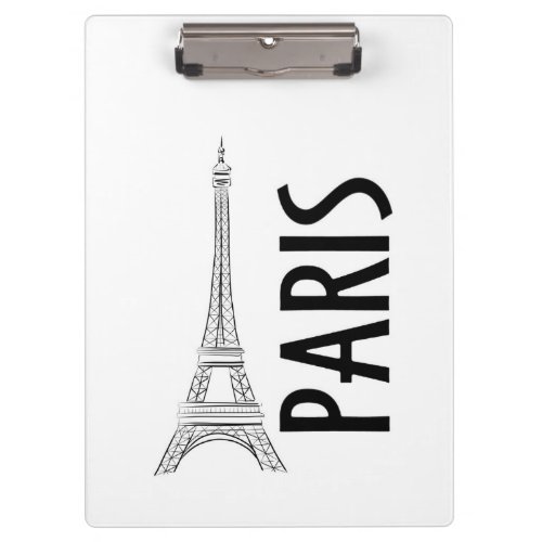 Elegant Modern Abstraction Black and White City Clipboard