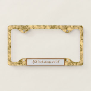 Elegant Modern Add Name Trendy Marble License Plate Frame