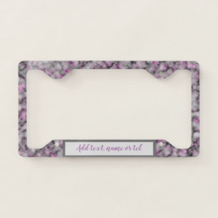 Elegant Modern Add Name Trendy Marble License Plate Frame