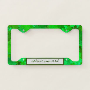 Elegant Modern Add Name Vintage Trendy Floral License Plate Frame