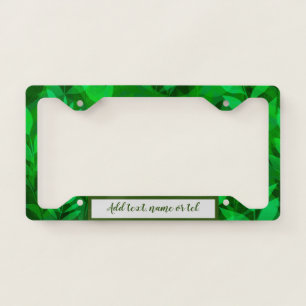 Elegant Modern Add Name Vintage Trendy Floral License Plate Frame
