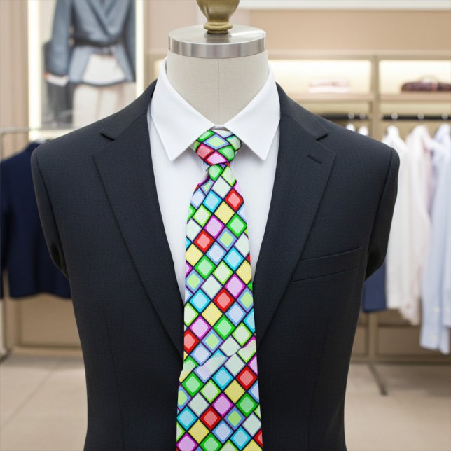 Elegant, Modern and Fun Colorful Pattern Necktie (Creator Uploaded)