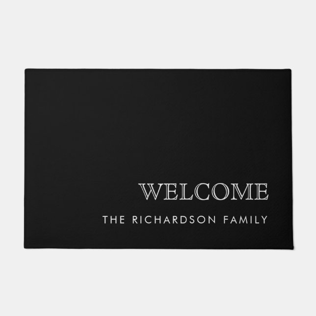 Elegant Modern and Professional | Black Doormat (Front)