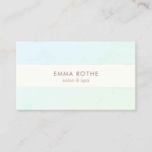 Elegant Modern Aqua Green Ombre Beauty  Business Card