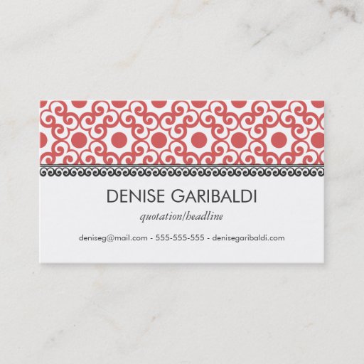 Customizable Elegant Modern Arabesque Business Calling Card Business Card Template