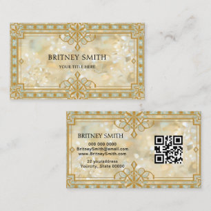 Elegant Modern Art deco opal beige agate Business Card