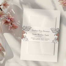 Elegant Modern Art Nouveau Floral Formal Wedding