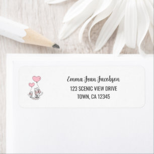 Elegant Modern Artsy Cat Mother Return Address Label