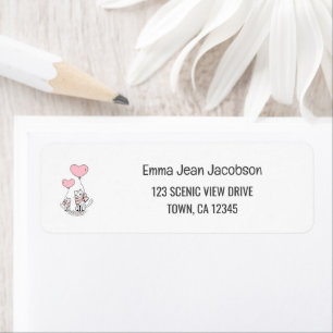 Elegant Modern Artsy Cat Mother Return Address Label